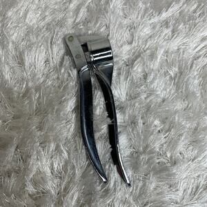 Stainless Steel Garlic Press All Metal 6" Silver